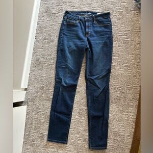 Old Navy Mid-rise Power Slim Straight jeans sz 8 tall Dark wash